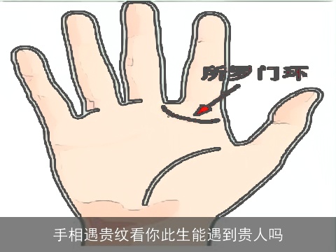 手相遇贵纹看你此生能遇到贵人吗