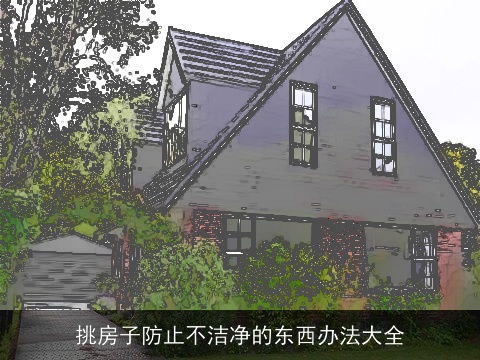 挑房子防止不洁净的东西办法大全