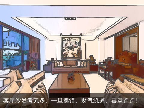 客厅沙发考究多，一旦摆错，财气绕道，霉运连连！