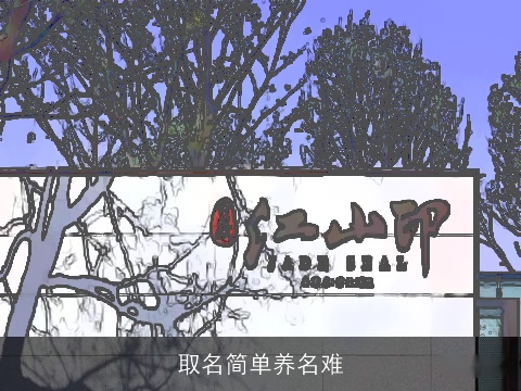 取名简单养名难