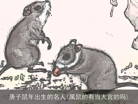 庚子鼠年出生的名人(属鼠的有当大官的吗)