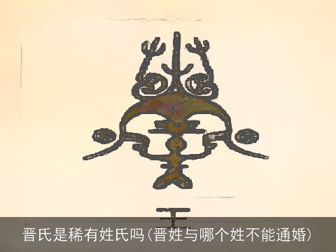 晋氏是稀有姓氏吗(晋姓与哪个姓不能通婚)