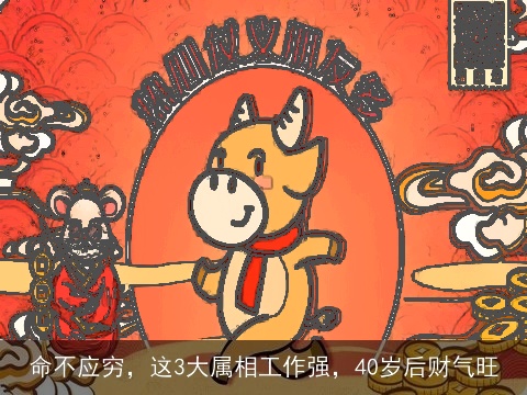 命不应穷，这3大属相工作强，40岁后财气旺