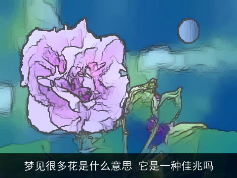 梦见很多花是什么意思 它是一种佳兆吗