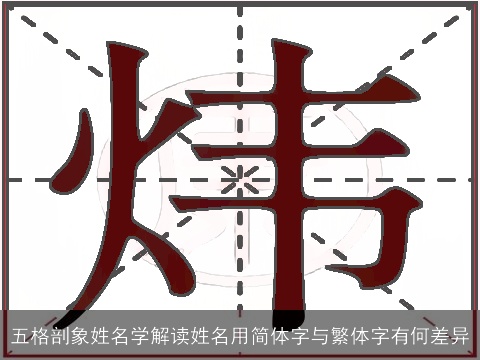 五格剖象姓名学解读姓名用简体字与繁体字有何差异
