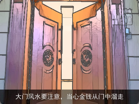 大门风水要注意，当心金钱从门中溜走