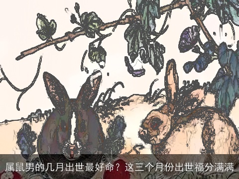 属鼠男的几月出世最好命？这三个月份出世福分满满