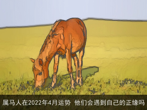 属马人在2022年4月运势 他们会遇到自己的正缘吗