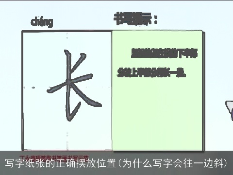 写字纸张的正确摆放位置(为什么写字会往一边斜)
