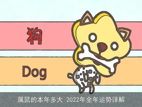 属鼠的本年多大 2022年全年运势详解
