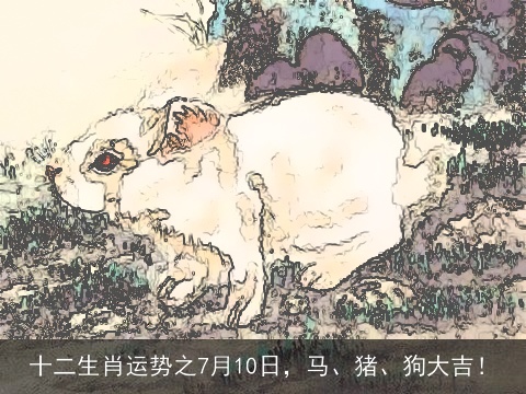 十二生肖运势之7月10日，马、猪、狗大吉！