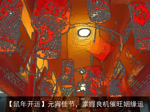 【鼠年开运】元宵佳节，掌握良机催旺姻缘运