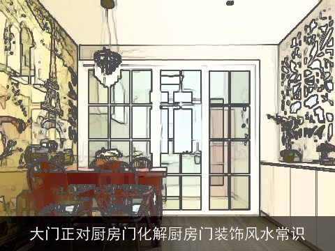 大门正对厨房门化解厨房门装饰风水常识