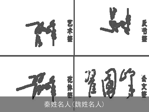 秦姓名人(魏姓名人)