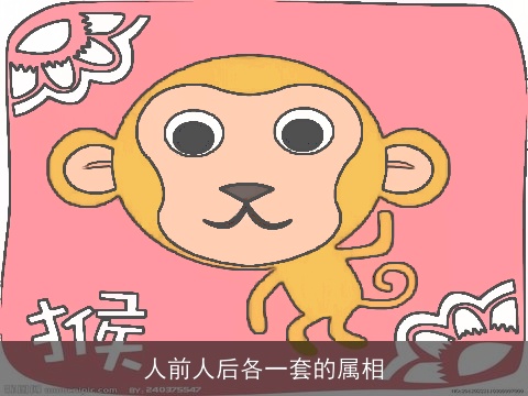 人前人后各一套的属相