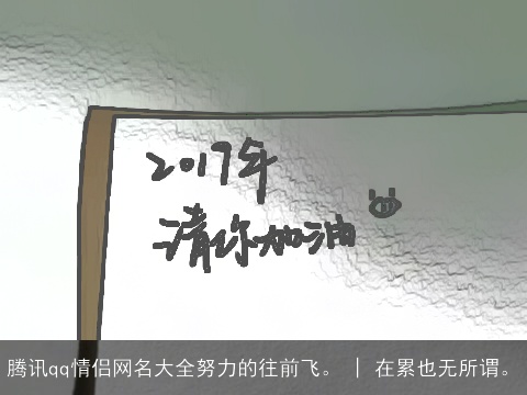 腾讯qq情侣网名大全努力的往前飞。 | 在累也无所谓。