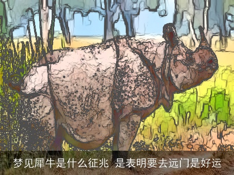 梦见犀牛是什么征兆 是表明要去远门是好运