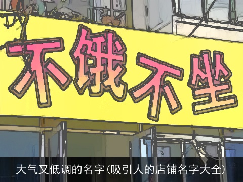 大气又低调的名字(吸引人的店铺名字大全)