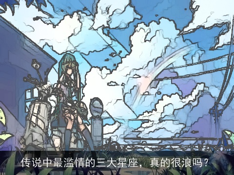 传说中最滥情的三大星座，真的很浪吗？