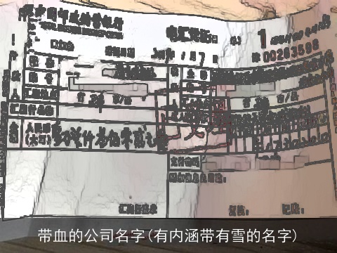 带血的公司名字(有内涵带有雪的名字)