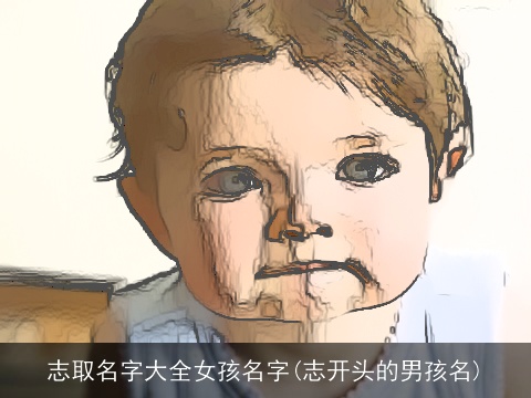 志取名字大全女孩名字(志开头的男孩名)