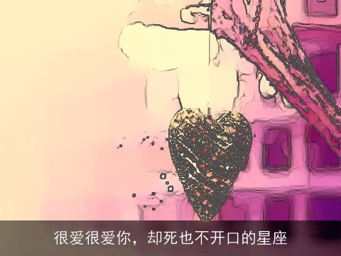 很爱很爱你，却死也不开口的星座