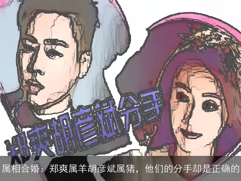 属相合婚：郑爽属羊胡彦斌属猪，他们的分手却是正确的