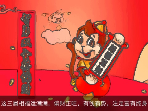 这三属相福运满满，偏财正旺，有钱有势，注定富有终身