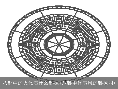 八卦中的火代表什么卦象(八卦中代表风的卦象叫)