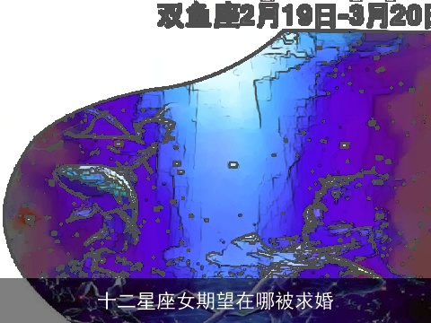 十二星座女期望在哪被求婚