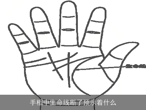 手相中生命线断了预示着什么