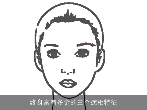 终身富有多金的三个痣相特征