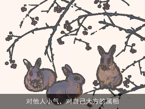 对他人小气，对自己大方的属相