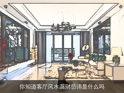 你知道客厅风水漏财忌讳是什么吗