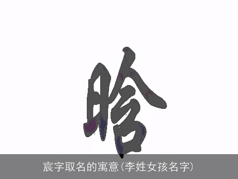 宸字取名的寓意(李姓女孩名字)