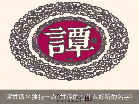 谭姓取名独特一点(姓谭的有什么好听的名字)