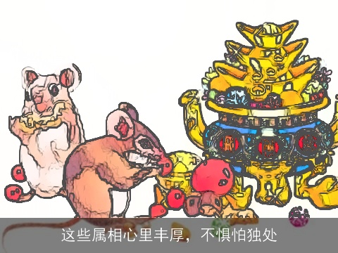 这些属相心里丰厚，不惧怕独处