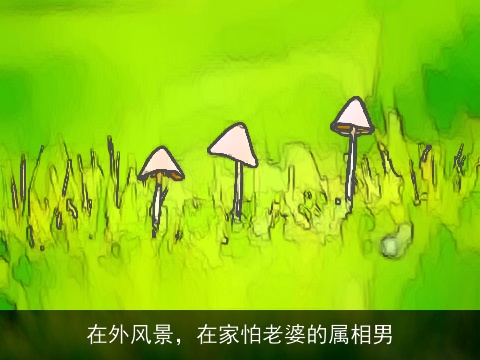 在外风景，在家怕老婆的属相男