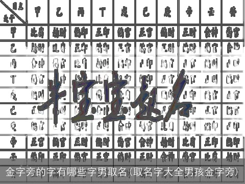 金字旁的字有哪些字男取名(取名字大全男孩金字旁)