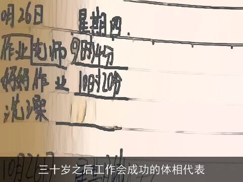 三十岁之后工作会成功的体相代表