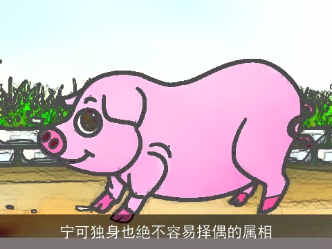 宁可独身也绝不容易择偶的属相