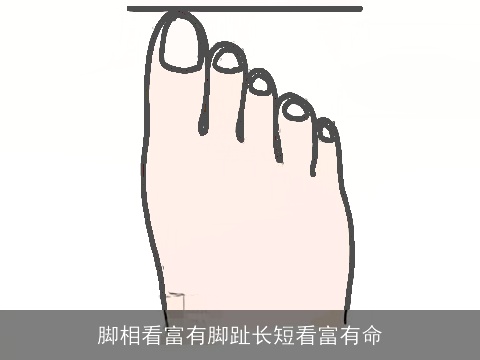 脚相看富有脚趾长短看富有命