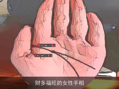财多福旺的女性手相