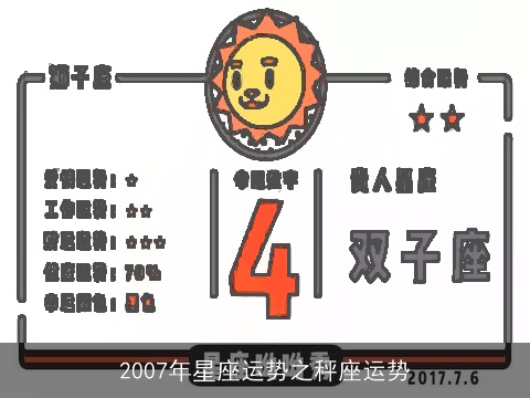 2007年星座运势之秤座运势