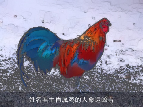 姓名看生肖属鸡的人命运凶吉
