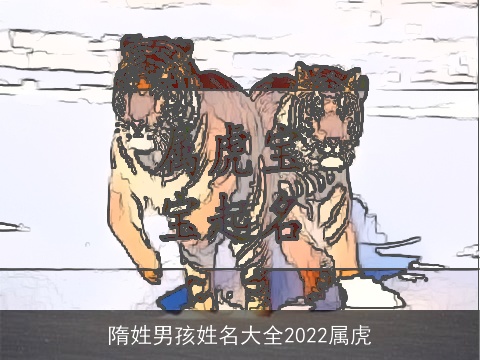 隋姓男孩姓名大全2022属虎
