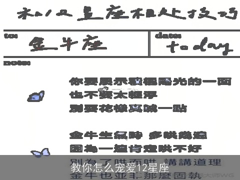 教你怎么宠爱12星座