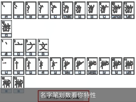 名字笔划数看你特性