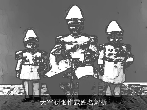 大军阀张作霖姓名解析