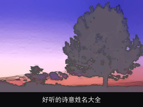 好听的诗意姓名大全